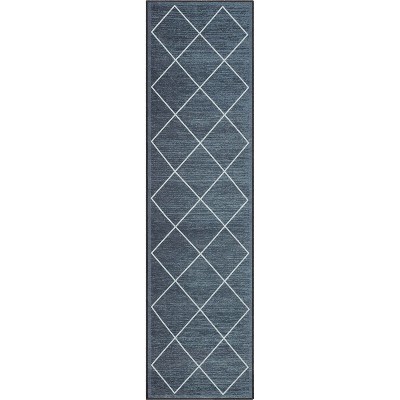 Well Woven Clover Diamond Lattice Grey Area Rug