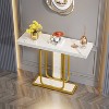 Hommoo 41.3 Inch Modern  Console Table with LED Lights Gold White - 3 of 4