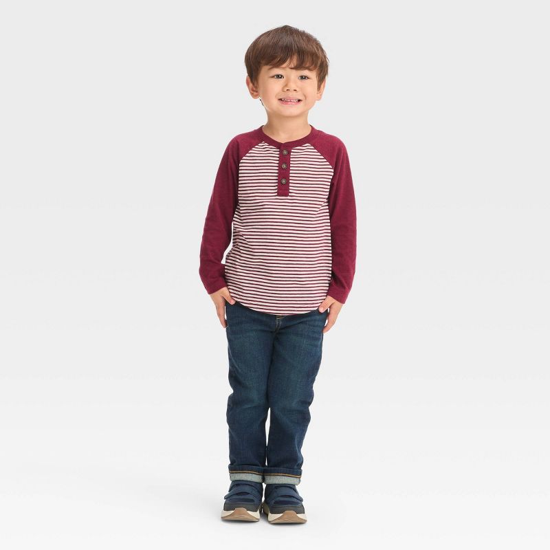 Toddler Boys' Long Sleeve Jersey T-Shirt - Cat & Jack™, 4 of 5