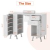 GustoWave 42.5 in Manicure Table Nail Station with Wrist Rest and Dust Collector, Nail Desk with Vertical Pull-Out Locker, White - 2 of 4