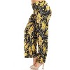 Women's Plus Size Printed Palazzo Pants - White Mark - 2 of 3