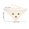 Unique Bargains Women's Fashion Cherry Hollow Triangle Headwrap 21.26"x10.24" Beige 1 Pc - 3 of 4