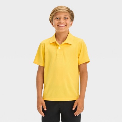 Boys' Short Sleeve Performance Uniform Polo Shirt Cat & Jack™ Yellow
