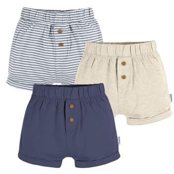 Gerber Neutral Baby Knit Shorts - 3-Pack