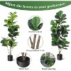 Artificial Fiddle Leaf Tree in Sturdy Pot - Large Fake Plant for Indoor/Outdoor Decor - 4 of 4