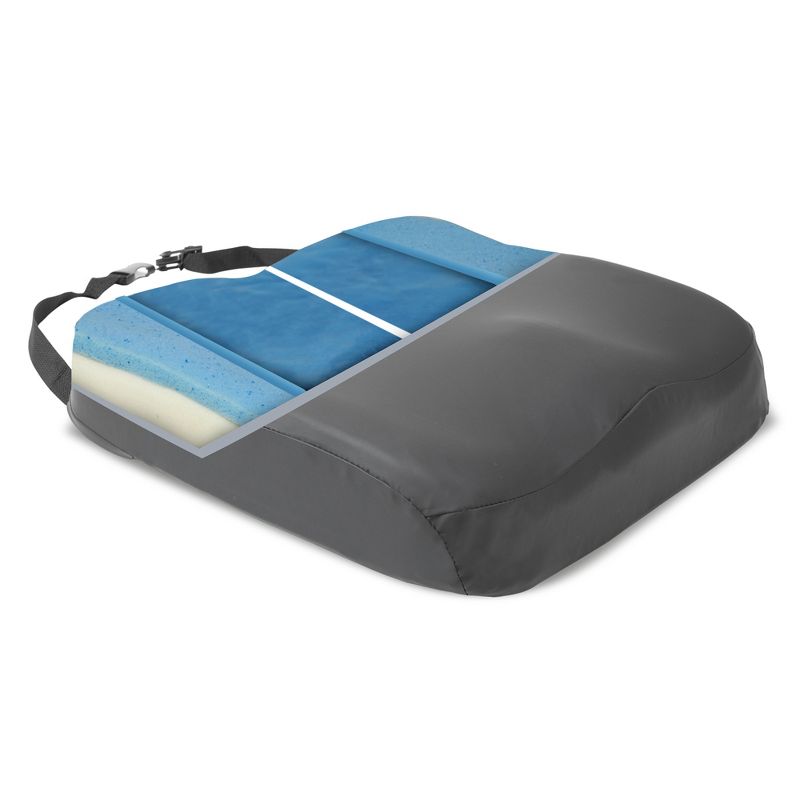 ProHeal Gel-Infused Memory Foam Wheelchair & Seat Cushion, 3" Height - Orthopedic, Coccyx, & Tailbone Support, 3 of 6