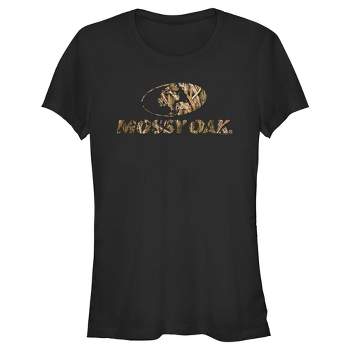 Junior's Mossy Oak Black Water Bold Logo T-Shirt - Black - x Large