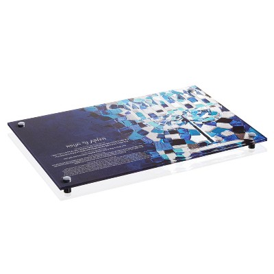 Waterdale Collection - Painted Mosaic Menorah Tray