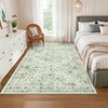 Vintage Floral Rug Washable Rug for Living Roomr Mat for Bedrooms, Nurseries - 3 of 4