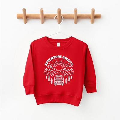 The Juniper Shop Adventure Awaits Landscape Circle With Van Toddler Graphic Sweatshirt