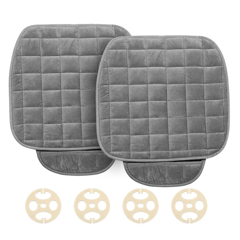 Unique Bargains Car Front Seat Cover Breathable Plush Pad Mat Chair Cushion Universal, 1 of 4