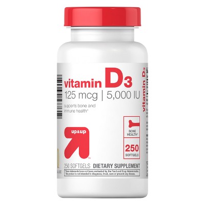 Vitamin D 5000IU Softgels - 250ct - up & up™