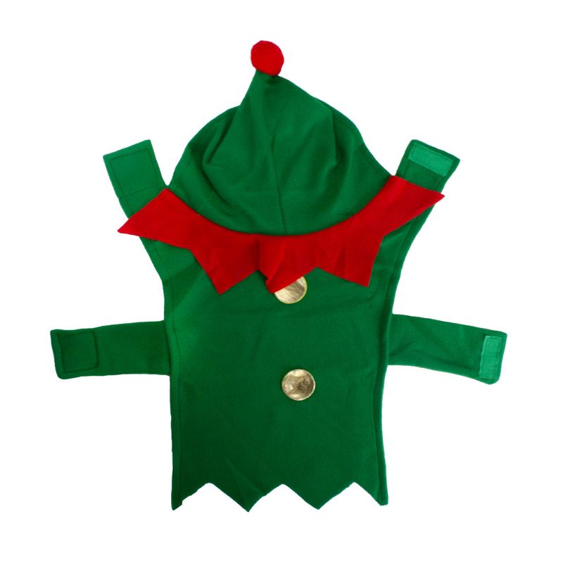 Northlight 27" Green and Red Christmas Elf Dog Costume - Size M, 2 of 3