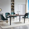Modern Fabric Upholstered Dining Chairs Set of 4,Metal Leg Hollow Back Kitchen Dining Room Chair,Armless Padded Side Chair-Coolbibila - 2 of 4