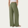 Anna-Kaci Women's High Waist Drawstring Lounge Pants with Wide Leg Silhouette Soft Relaxed Knit Fabric - 2 of 3