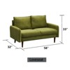 Velvet Loveseat Mid-Century Modern Sofa Tufted Couch with Wooden Legs for Living Room - 4 of 4