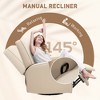Manual Recliner Chair for Adults with Thick Cushion, Breathable Fabric Glider Rocking Chair for Living Room - 4 of 4