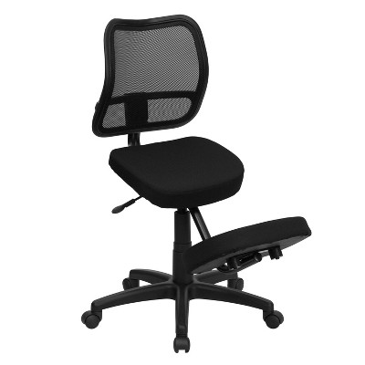 Mobile Ergonomic Kneeling Task Chair Black - Flash Furniture