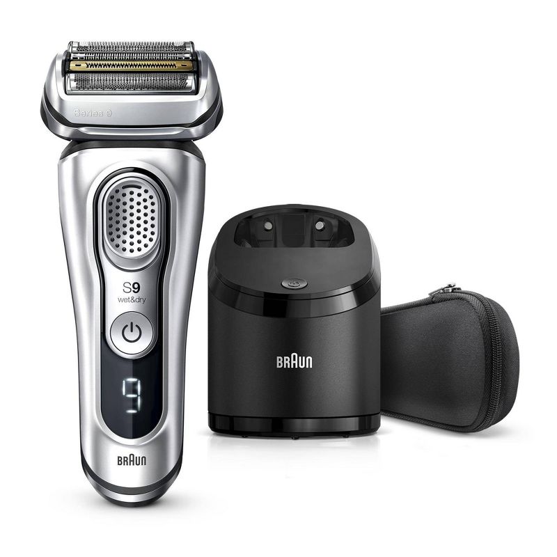 Braun Series 9-9370cc Men&#39;s Rechargeable Wet &#38; Dry Electric Foil Shaver with Clean &#38; Charge Station, 1 of 13