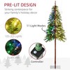 Whisen 6FT Prelit Pencil Artificial Christmas Tree with 442 Branches, 175 LED Lights, Steel Base - Green - 4 of 4