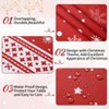 Christmas Tablecloth Xmas Table Cloth with Snowflake/Pine Tree Decorations Washable Decorative Table Cover for Dining Party & Holidays - 3 of 4