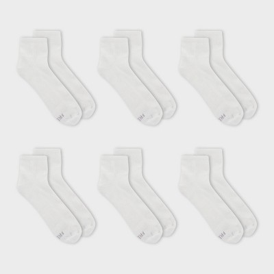 Fruit of the Loom Women's Breathable Cotton Lightweight 6pk No Show Tab  Athletic Socks - White 4-10 6 ct