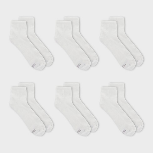 Fruit Of The Loom Men's 6 Pack Cushion Ankle Crew Socks