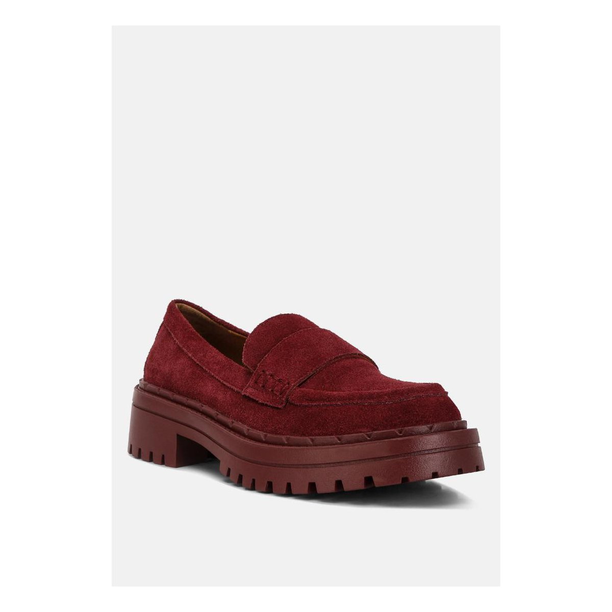 Женские туфли Rag & Co Womens Honora Suede Chunky Loafers 7 — фото 4
