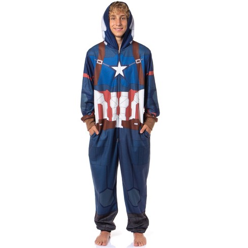 Seven Times Six Marvel Men's Superhero Hooded Union Suit Costume Pajama - image 1 of 4