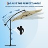 Garvee 10FT Offset Patio Umbrella, Hanging Cantilever Umbrella Outdoor Sun Shade with Easy Tilt Adjustment, 8 Ribs, UV Protection for Backyard, Pool - 2 of 4