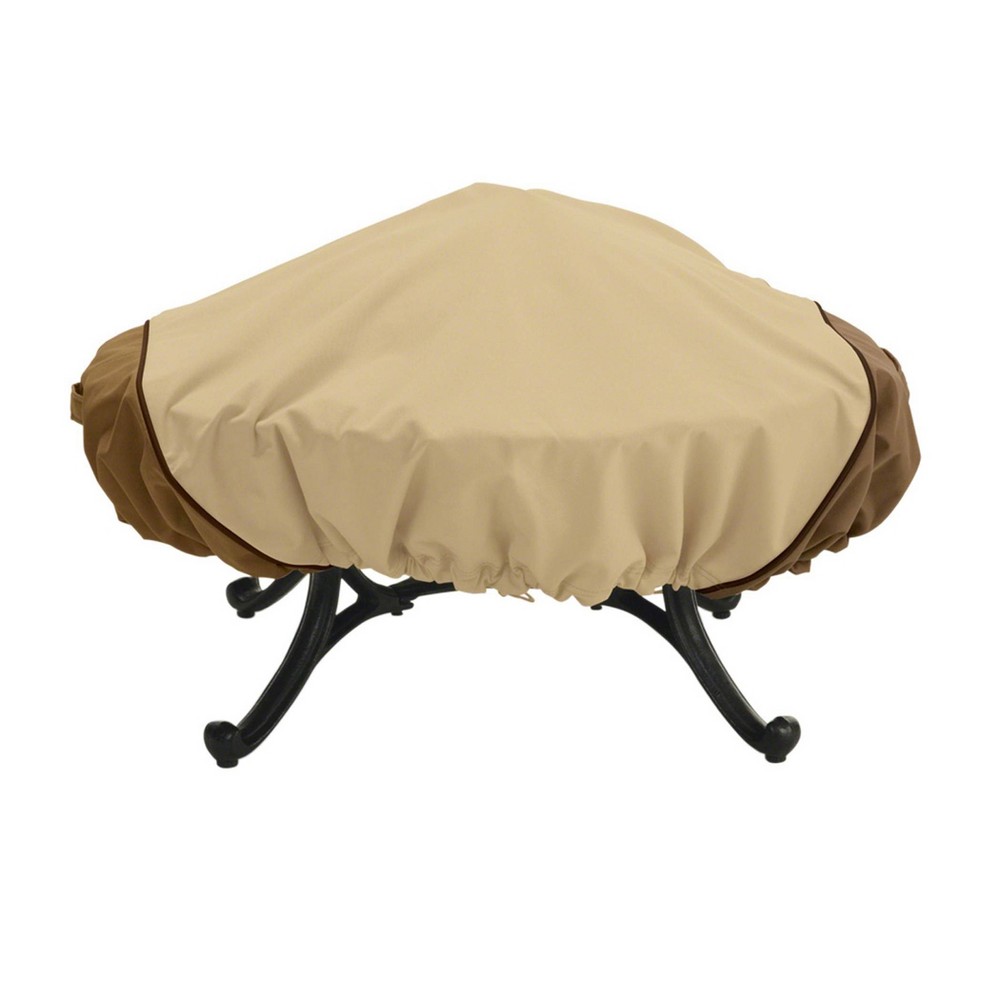 Photos - Garden & Outdoor Decoration Classic Accessories 44" Veranda Water Resistant Round Fire Pit Cover Beige