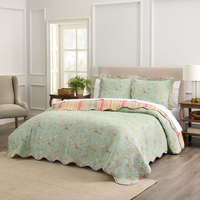 Waverly Garden Glitz 100% Cotton Bed Spread Queen Vapor — фото 3