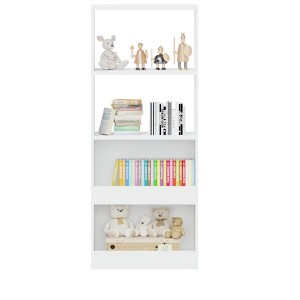 Vynxaria Book Organizer & Toy Storage Cabinet, Stylish Storage Solution for Kids' Room, Playroom & Nursery in White - 1 of 4