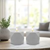 LumaBase Battery-Operated Geometric Candles with 3D-Wick Flame - Set of 2 - 2 of 4