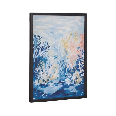 Kate & Laurel All Things Decor 12"x16" Gallery Underwater Ocean Landscape Print by The Creative Bunch Studio Black