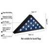 Americanflat Memorial Flag Case Small Frame in Black MDF with Polished Plexiglass 11.25" x 15.75" Fits Folded Flag of 3" x 5" - 2 of 4