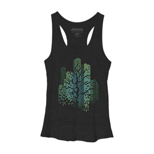 Women's Design By Humans City Lights and Tree By alnavasord Racerback Tank Top - 1 of 2