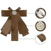 Allegra K Women's Pre-tied Pin Brooch Ribbon Beads Party Bowknot Bow Tie - 4 of 4