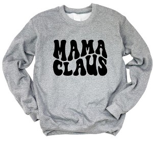 Simply Sage Market Women's Graphic Sweatshirt Mama Claus Wavy - 1 of 4