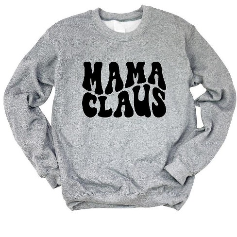 Simply Sage Market Women's Graphic Sweatshirt Mama Claus Wavy - image 1 of 4