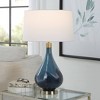 Uttermost Riviera Table Lamp – 27.75"H Sapphire & Navy Blue Art Glass with Antique Brass Accents - 2 of 4