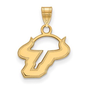 Black Bow Jewelry 14k Yellow Gold Plated Sterling Silver South Florida Bulls NCAA Small Pendant - 1 of 3