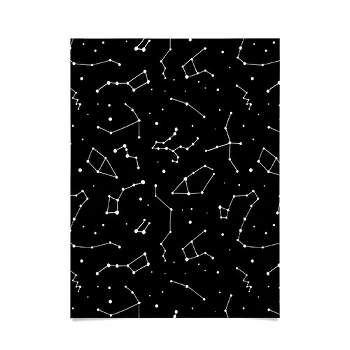 Avenie Black And White Constellations Poster - Society6