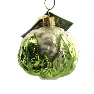 Old World Christmas 2.5" Cauliflower Ornament Vegetable  -  Tree Ornaments