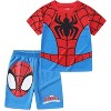 Marvel Spider-Man Miles Morales Avengers Boys 2 Piece T-Shirt and Active Mesh Shorts Set for Toddler and Big Kids - 2 of 4
