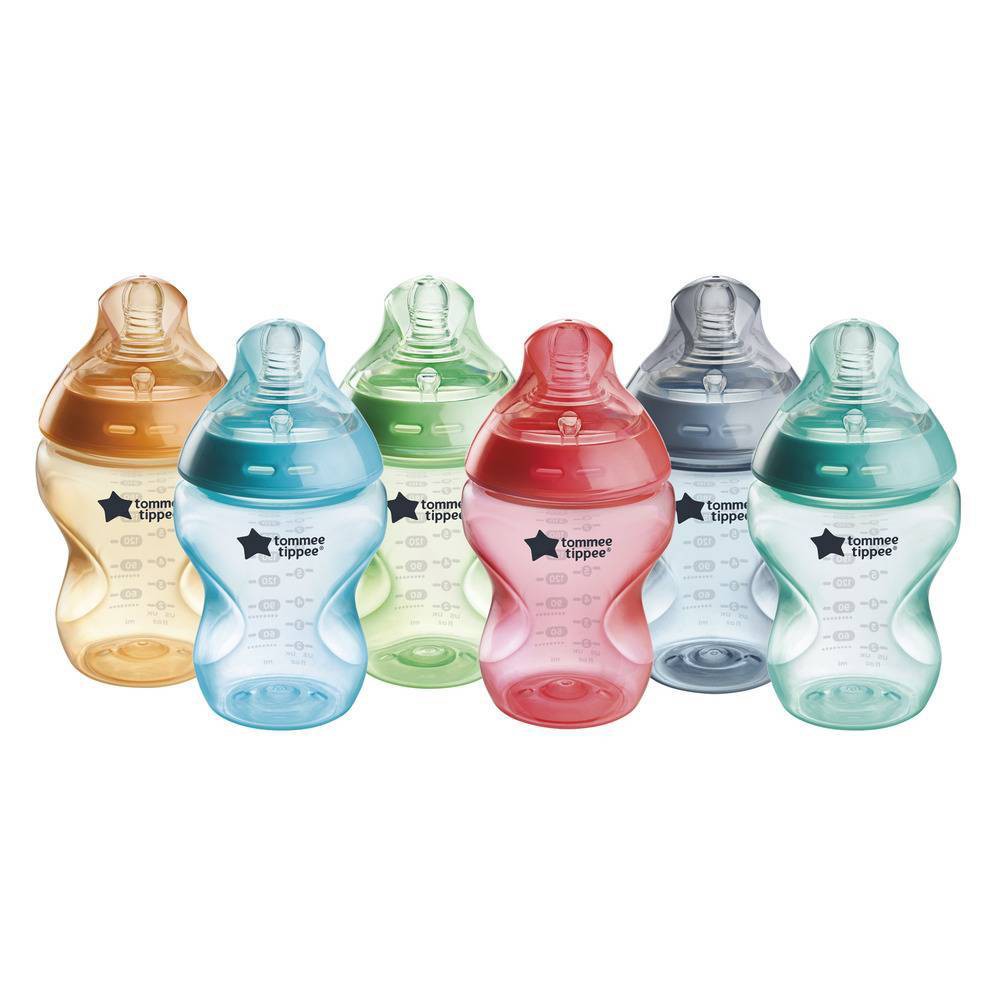 Photos - Baby Bottle / Sippy Cup Tommee Tippee Natural Start Slow-Flow Breast-Like Nipple Anti-Colic Baby Bottle - 9oz/6pk 