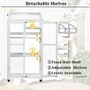 Gulches White Portable Wood Greenhouse with Planter Stands and Holders, 62" Height Cold Frame with Wheels - 3 of 4