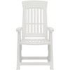 vidaXL Modern Style 2-Piece Patio Reclining Chairs Set - Lightweight, Foldable & Adjustable Backrest - White Polypropylene Outdoor Chairs - 4 of 4