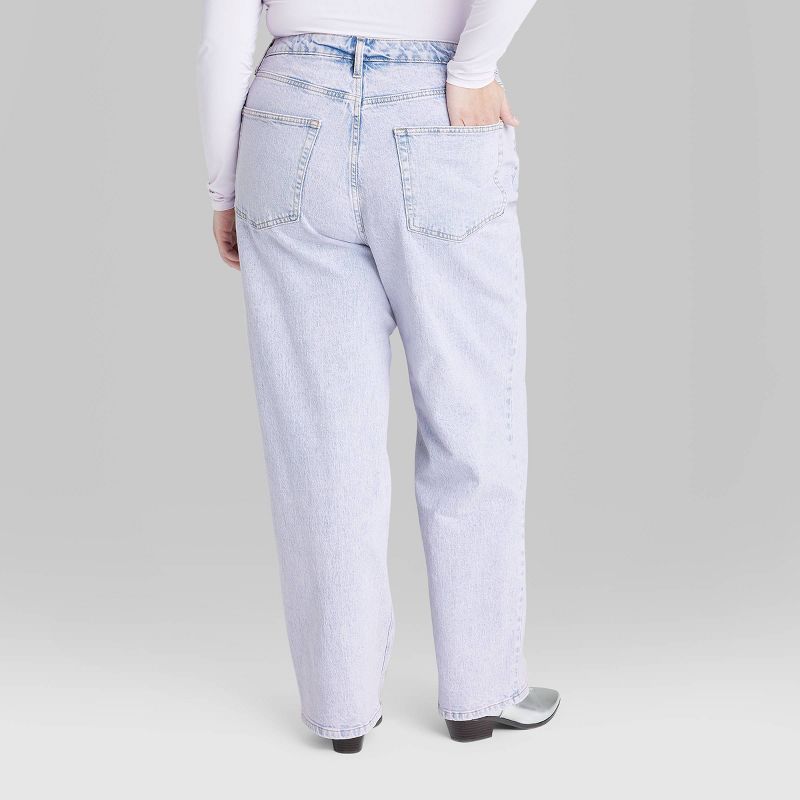 Women's 90's Relaxed Straight Jeans - Wild Fable™ Lilac Purple, 4 of 5