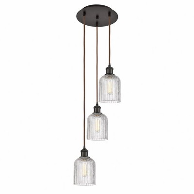 Bridal Veil - 3 Light Cord Hung Multi Pendant In Industrial Style-27.75 Inches Tall and 11.5 Inches Wide